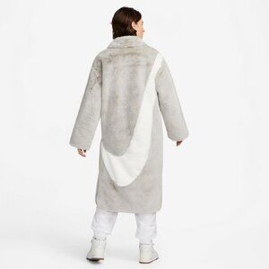 Nike special edition faux faur long coat jacket sherpa